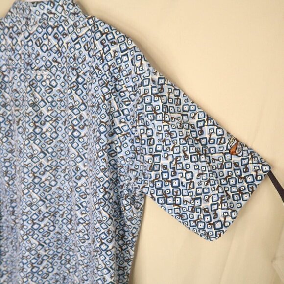 Vintage Mecca Golf Shirt XL Button Down Geometric Pattern Skater Street 90s Y2K - Picture 9 of 13